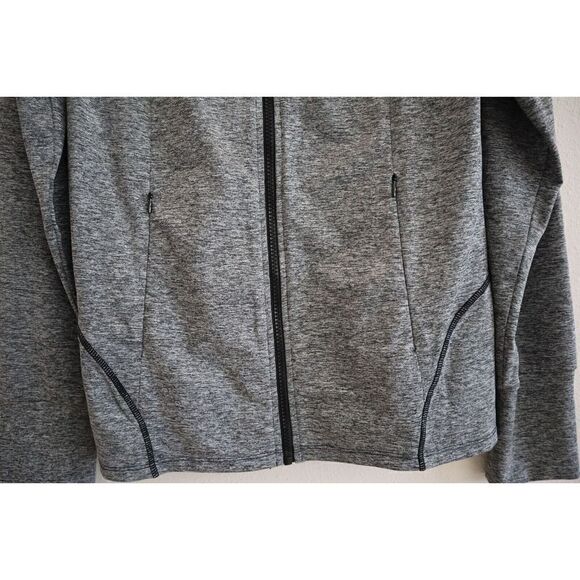 Michael Kors Women's Sz L Gray Heather Active Mesh-Panel Full-Zip Jacket - Picture 6 of 10